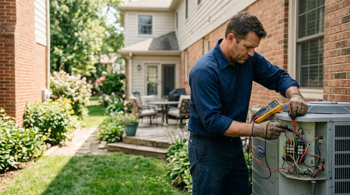 HVAC technician working near Des Plaines, IL